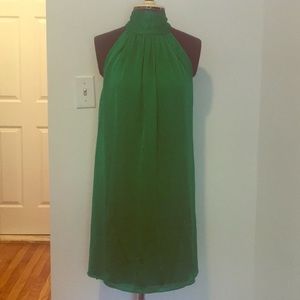 Alice and Olivia NWT green silk halter dress